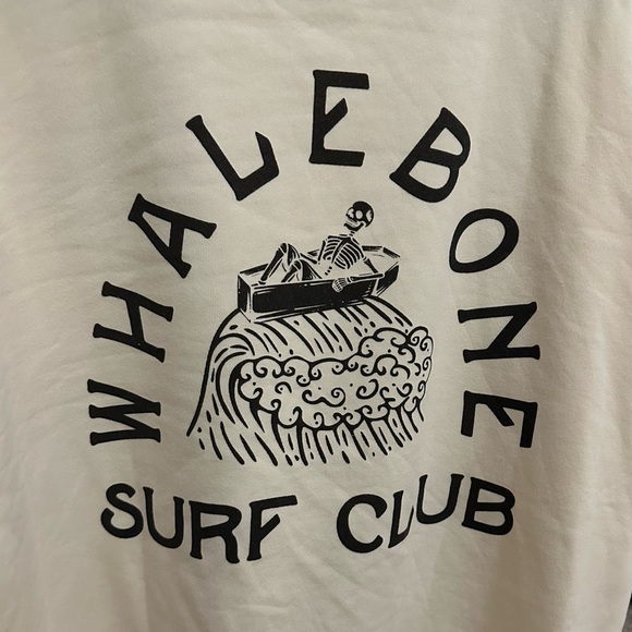 Men's Cream Whalebone Surf Pullover Crewneck Sweatshirt - Picture 5 of 5